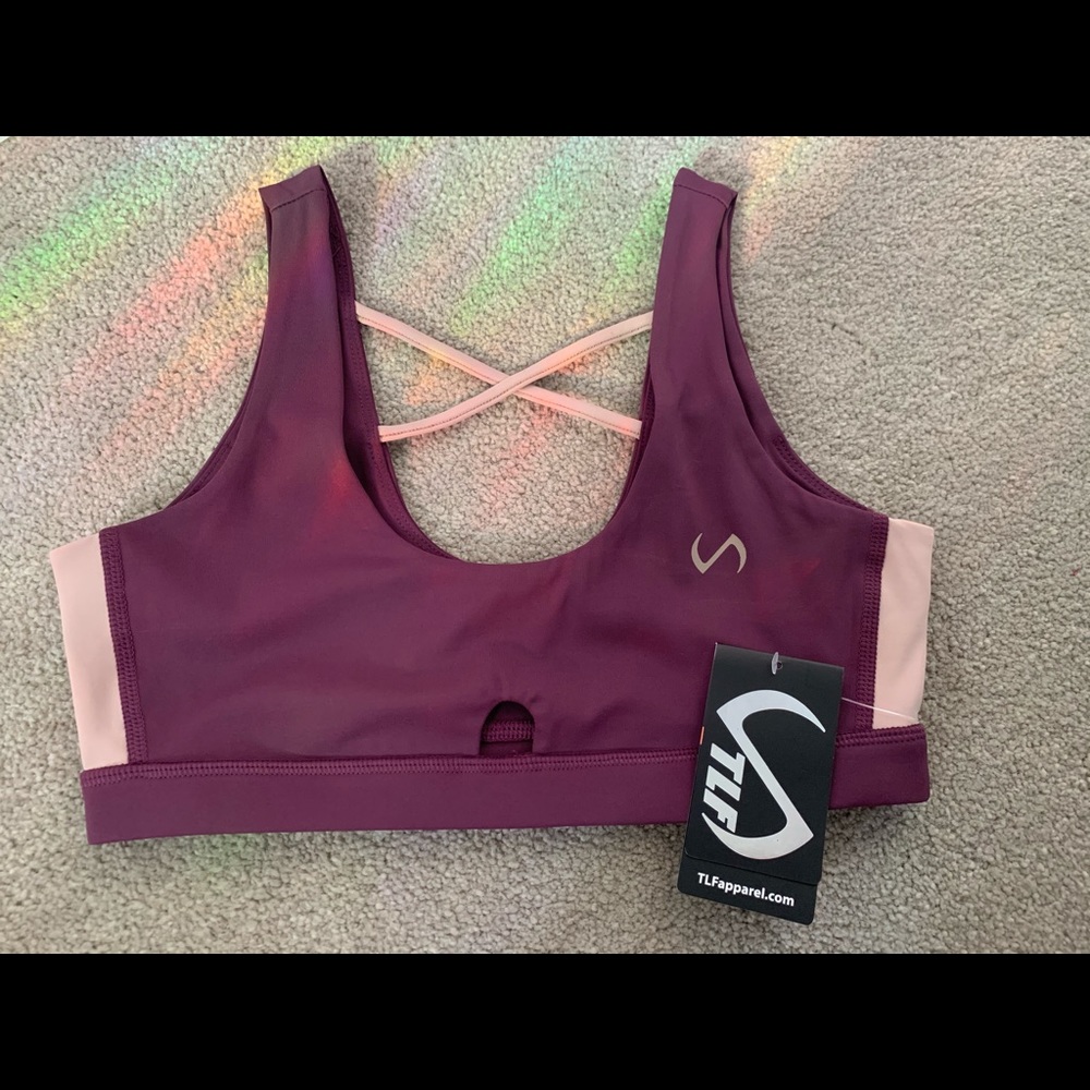 NWT TLF Attis Sports Bra - Loganberry - Small